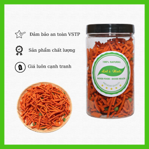 Bim bim que đậu hà lan túi 500g Lets Nuts đồ ăn vặt tuổi thơ giòn tan hương vị đậm đà ăn là ghiền