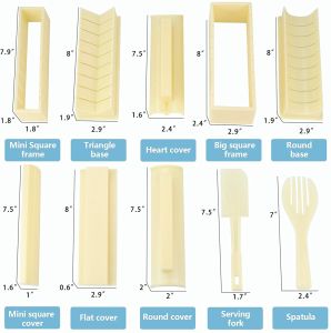 10PCS Sushi Making Kit Sushi Maker Mold Japanese Sushi Cooking Tools With 8 Sushi Rice Roll Mold Shapes For Beginners