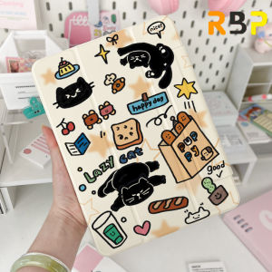 RBP Vỏ iPad hoạt hình dễ thương không viền ba lần cho iPad Air 6 2024 m2 Air 5 Air 4 10.9 Vỏ iPad Pro 11 12.9 13 inch 2020 2021 2022 2018 iPad 10th gen 10.2 mini 6 8.3 khóa bút hút siêu mỏng di động lật trường hợp