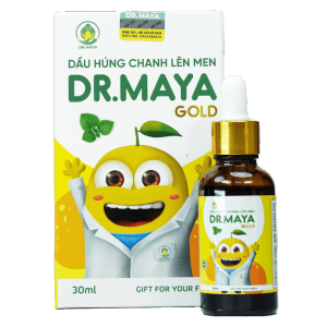 Dầu húng chanh lên men Dr. Maya Gold 30ml - Hỗ Trợ Giảm Ho Sốt Cảm Cúm tăng đề kháng cho bé