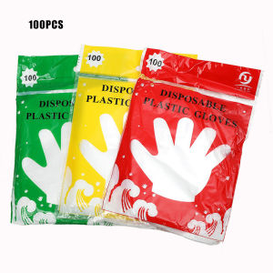 Sarung Tangan Plastik Disposable Gloves isi 100pcs/pack Sarung Tangan PE