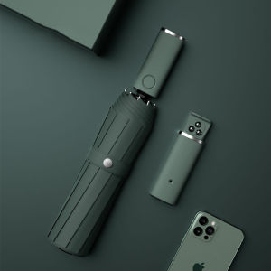 New Automatic Folding Umbrella With Led Light Windproof Large Rain Umbrellas Portable Outdoor Parasol For Men Women