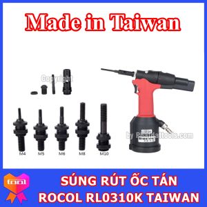 Máy Rút Ốc Tán Dùng Hơi Đài Loan ROCOL R0310 - Chuyên Dụng Rút Ốc M4-M5-M6-M8-M10 - Hàng Chính Hãng Cao Cấp - Bảo Hành 6 Tháng