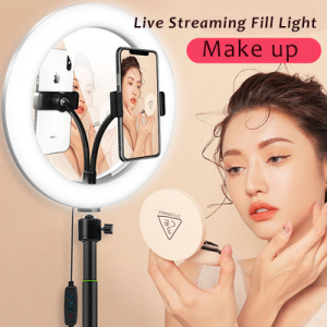 2.1M Living Streaming Ring Light Tripodfor Samsung Xiaomi Huawei Phone Photography Travel Tripode Ring light