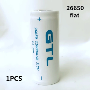 100% New Original 2PCS 26650 3.7 v12000 mah GTL 26650 Lithium Rechargeable Battery For Flashlight batteries