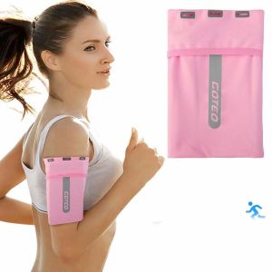 BELLERY Fitness Outdoor Wrist Bag Elasticity Reflective Sport Case Cover Holder Phone Armband Bag Mobile Phone Arm Bag Sleeve Bag