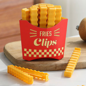 AVINAS 12pcs/set Kitchen Gadgets Seal Pour Food Storage Bag Clip Cute French Fries Snack Sealing Clip