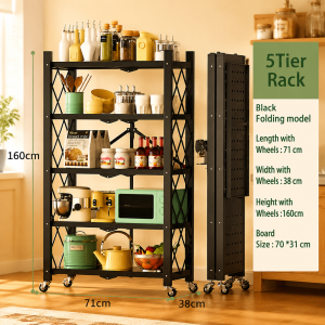 🔥SG Local Seller🔥2025 Upgrade Thickened 10mm Rock Slab Kitchen Storage Cabinet With Pulley Kitchen Storage Rack Bowls/Dishes/Microwave/Oven Kitchen Cupboard Organiser 厨房中岛柜 岩板柜 置物柜 收纳柜