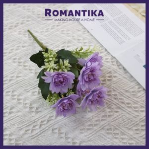 Romantika Artificial Flower Daisy 30cm 6 Heads for wedding party hotel flower arrangement Café photo shooting Bunga tiruan bunga buatan