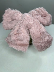 Kẹp tóc nơ phủ lông nhung cỡ lớn phong cách mới