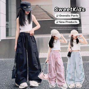 【Sweet Kids  Deliver from Perak】Pakaian kanak-kanak seluar kasual bergaya langsing dan longgar kasual hip-hop gaya korea