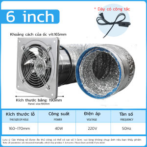 Tặng ống gió 2m – Quạt hút mùi bếp quạt thông gió phòng ngủ khử ẩm inox kèm dây nguồn riêng-SUZUME