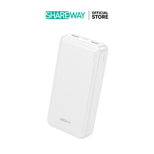 (ประกัน1ปี) พาวเวอร์เเบงค์ 20000mAh Shareway SP20-01ชาร์จ 2.1A แบตสำรอง จ่ายไฟออกช่อง USB เท่านั้น รับประกัน 1 ปี