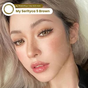 Softlens OLALILA My Serltyca 5 Brown Natural Lens 14.5mm By Pinkin Normal & Minus