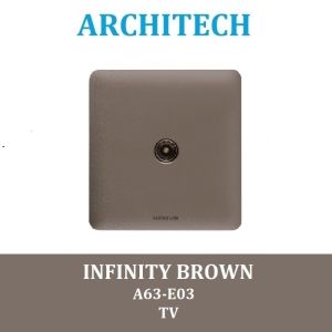 ARCHITECH INFINITY A63-E03 BROWN Stop Kontak/OUTLET/JACK TV