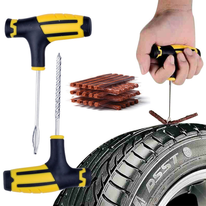Car Tire Repair Tool Kit Rubber Tubeless Tyre Puncture Repair Kit