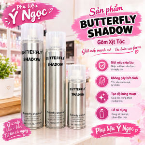 Gôm xịt giữ nếp tóc nam nữ Butterfly Shadow chính hãng keo xịt tóc xịt phồng tóc
