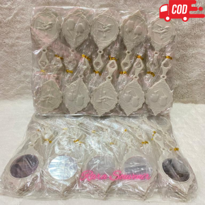souvenir pernikahan cermin bulit putih ( isi 50 pcs )