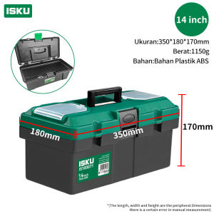 ISKU Tool Box Besar 19 Bahan PP Tahan lama Toolbox Kotak Peralatan Perkakas