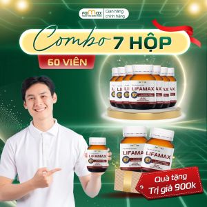 [Bảo Hành] Combo 7 TẶNG 2 = 9 Hộp 60 viên Lifamax hỗ trợ giải độc gan mát gan và bảo vệ gan