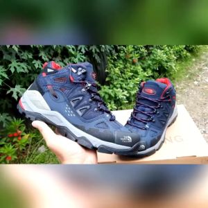 SEPATU GUNUNG THE NORTH FACE / SEPATU OUTDOOR / SEPATU PRIA GUNUNG / SEPATU HIKING -black gray biru army