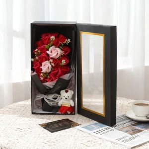11/23PCS Rose Flower Gift Box Decoration Flower Valentines day Present Christmas Birthday Girl Gift