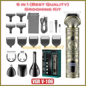 VGR Original Vgr V-106 Rechargeable Professional 6 in 1 Hair Clipper Shaver Trimmer Grooming