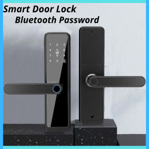 COD SEEWO Smart Door Lock Bluetooth Password Fingerprint Card  H1 JC / alat perangkat kunci pintu rumah kamar seyven aluminium bardi sliding remote camera onassis / kunci pintu rumah avaro terbaik terlaris otomatis fingerprint  kadonio kartu manual