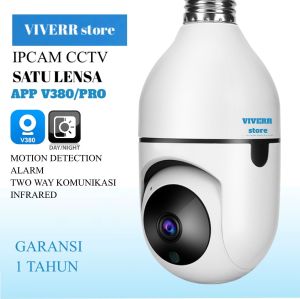 V380 PRO IPCAM KAMERA 8MP CCTV BULB WIFI PANORAMIC/KAMERA IP BOHLAM 360 EYES.
