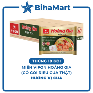 [THÙNG 18 GÓI] - VIFON - Miến Hoàng Gia hương vị Cua (có gói riêu cua thật) Miến cua Hoàng Gia Miến cua Vifon (105g/gói)