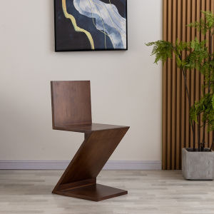Office and home solid wood chair Z-shaped chair Luxury designer dining chair Fully assembled Creative Chinese-style backrest