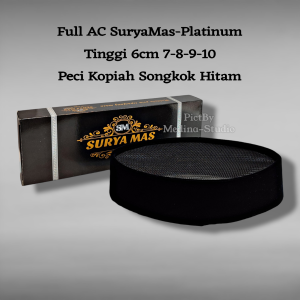 Peci Full AC Platinum Kopiah Dewasa Terbaru Tinggi 7cm 8cm 9cm 10cm Songkok Nasional Set Perlengkpan Sholat
