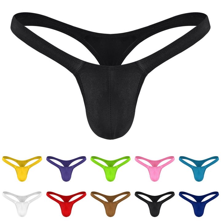 Mens Low-rise Bulge Pouch Thong T-Back G-String Thong Bikini Briefs  Underwear