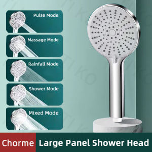 5 Mode Adjustable Shower Head High Pressure Water Saving Handheld Showerhead Black Water Bathroom Shower Nozzle Bathroom Accessories