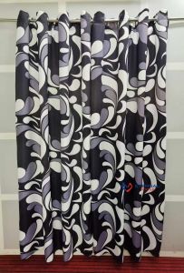 Nordic Style Retro Swirl Curtains - Vibrant Blue & Green Abstract Art Window Drapes - High Quality Ring Type Semi-Blackout Home Decor