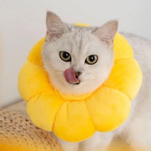 INTOONE Kitten Wound Healing Pet E Collar Elizabethan Collars Cat Small Dog Recovery Collar Cute Neck Cone Adjustable