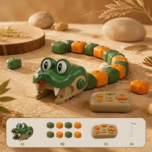 NOVAWEAR Rechargeable RC Snake Car Toy Interactive ic ic RC Car Energy Bead Eating Greedy Snake Car 2 Players Battle