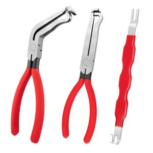 PLNBFG 3Pcs Electrical Disconnect Pliers 60-Degree 8" Spark Plug Removal Tool Durable Angled Fuel Line Separator For Automotive