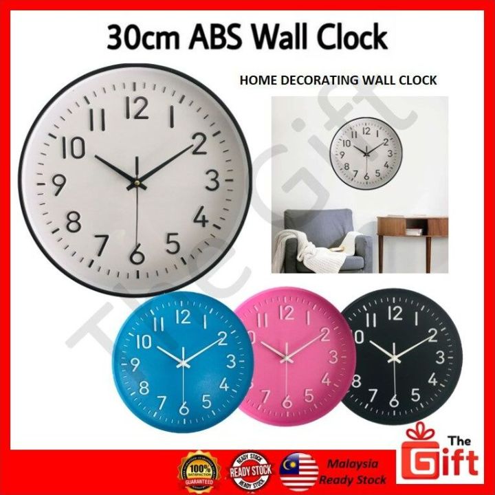The Gift Wall Clock Jam Dinding IKEA Style Home Decor 30cm Clock Jam