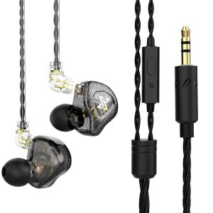 QKZ AK6 MAX In ear Earphone Dynamic Drivers Monitors Headphones HiFi Heavy Bass (Removable Cable)