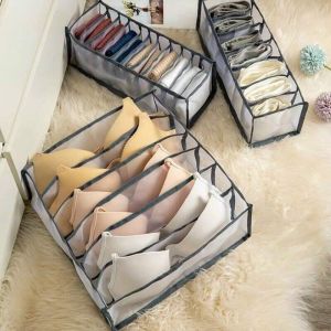 Sét 3 Hộp Đựng Đồ Lót Vớ Đồ Lót Gấp Gọn Tiện Dụng Cho Gia Đình