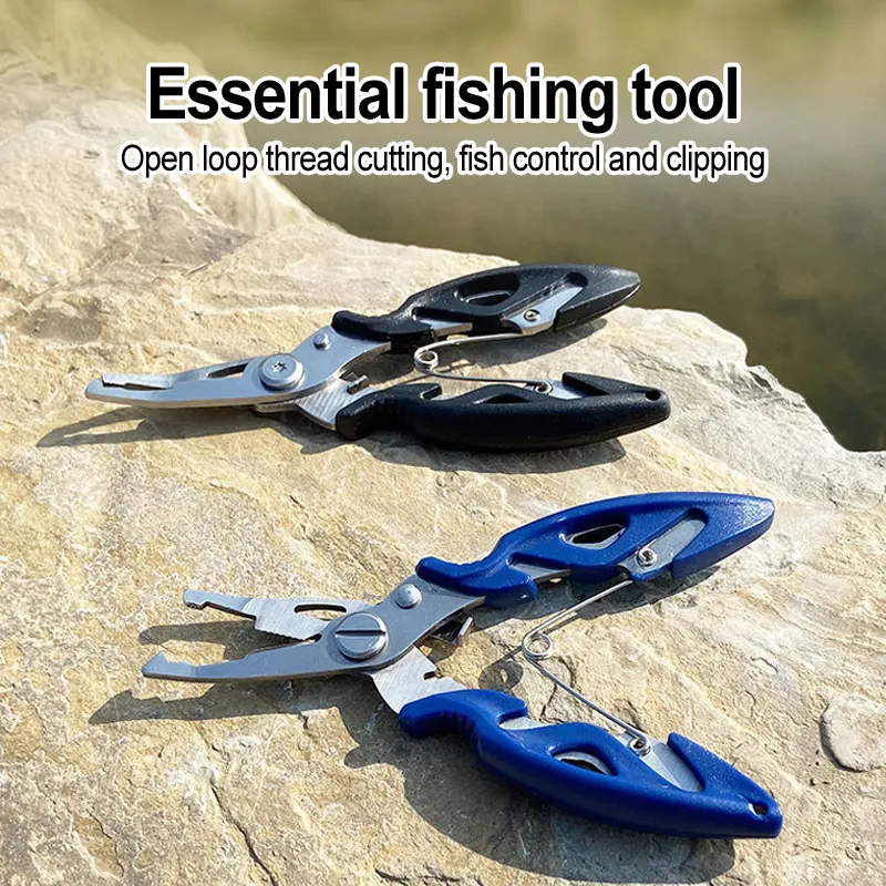 Multifunction Fishing Plier Scissor Stainless Steel Curved Mouth