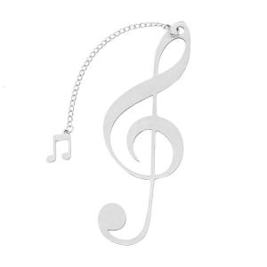 Đánh dấu hình nốt nhạc thời trang đánh dấu dây chuyền kim loại độc đáo đánh dấu trang sách cho người yêu sách sinh viên giáo viên
