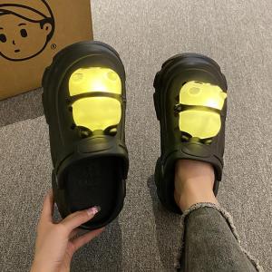 Dép Sục Cross Nữ Sandal Đế Cao 7cm Sticker Đèn gấᴜ Panda Light Dễ Thương SUPAN2