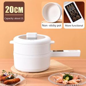 2L Portable Multifunctional Mini Electric Cooker 2 Layer Steamer All-in-One Pot Frying Pot Non-Stick Hot Pot Rice Cooker