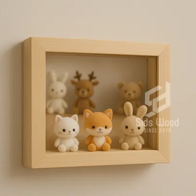 SidsWood [3D4R] Bingkai 3D 10x15 cm 4R Frame Mahar Kayu Jati Belanda Pigura Bunga Foto Gift Hantaran