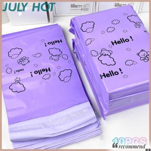 [JULYHOT] 10ชิ้นกระเป๋าใส่ของลายหมีสีสันสดใสถุงบรรจุภัณฑ์ซองสีชมพูกันน้ำมีกาวในตัวกระเป๋าสำหรับจัดส่งถุงขนส่ง
