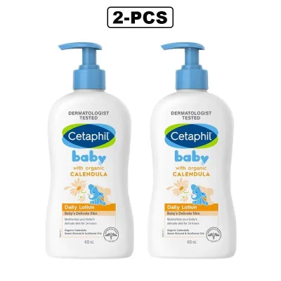 Cetaphil Baby Wash & Shampoo For Hair & Body Delicate Skin With Calendula 400ml Cetaphil Baby Daily Lotion