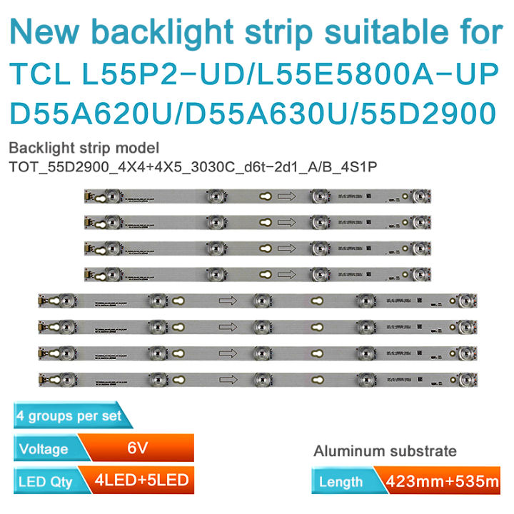 Strisce LED Retroilluminazione Per TV TCL 65 Pollici - Modelli 65D2900, 65A730U, 65S401