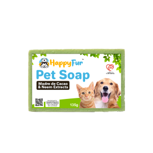 Dog & Cat Organic Soap - Happy Fur - Pet Soap - Madre de Cacao & Oatmeal Neem